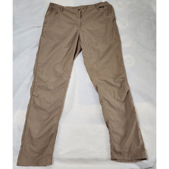 Jack Wolfskin UVShield Women's‎ Khaki Tan Hiking Pants Size Large 34x33 Outdoors - Picture 1 of 10